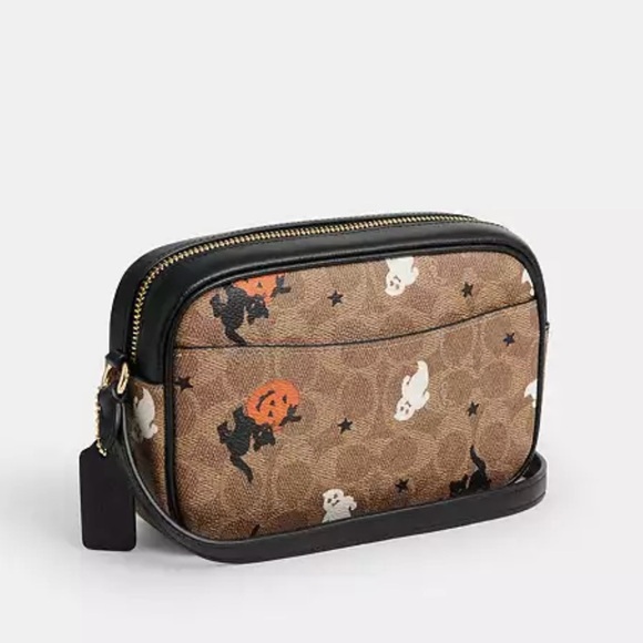 NWT ❤️ Coach Mini Jamie Camera Bag Signature Canvas Halloween CW432 - Picture 12 of 14